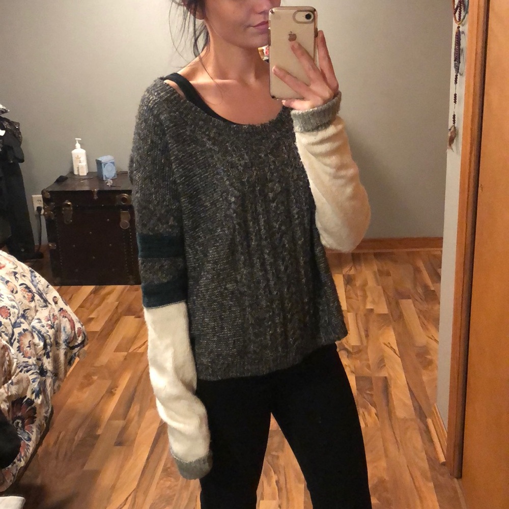 Buckle Oversized Varsity Knit Sweater!